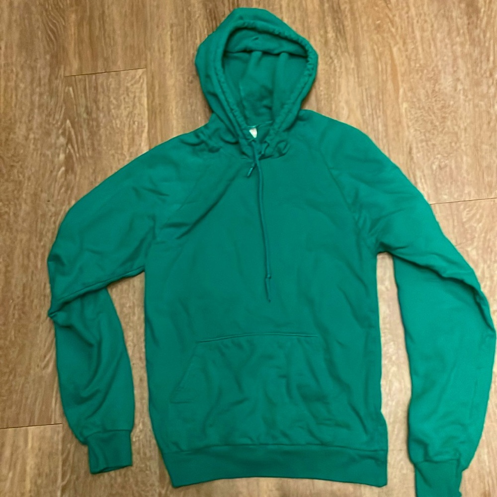 Small green American apparel hoodie